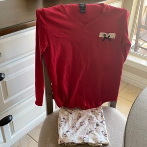 Long sleeve dog theme pajamas